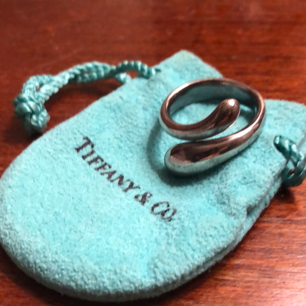 Tiffany & Co. Sterling Silver Tear Drop Ring